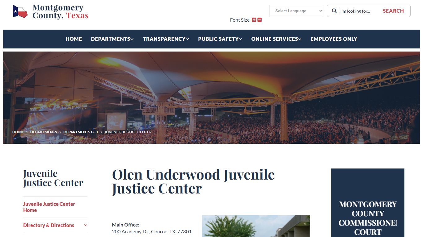 Olen Underwood Juvenile Justice Center - Montgomery County, Texas
