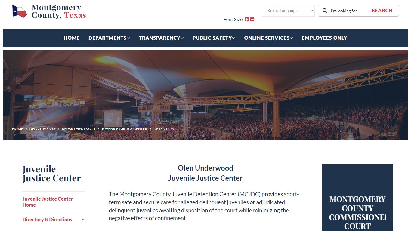 Juvenile Justice Center - Welcome to Montgomery County, Texas