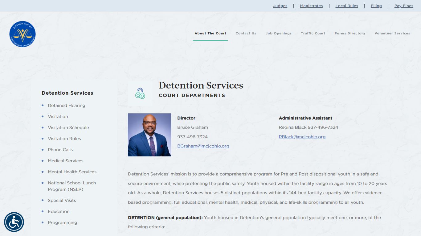 Detention Services | Montgomery County Juvenile Court